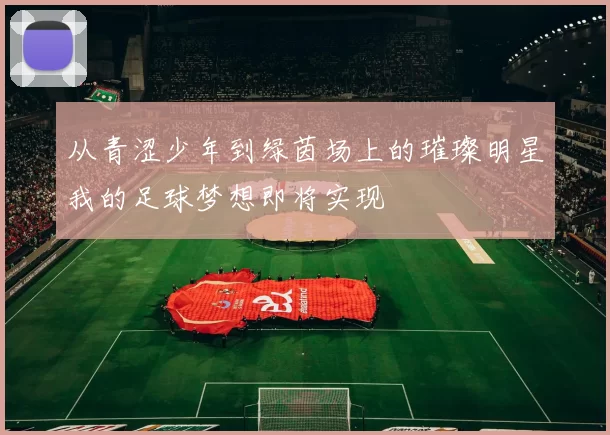 从青涩少年到绿茵场上的璀璨明星我的足球梦想即将实现